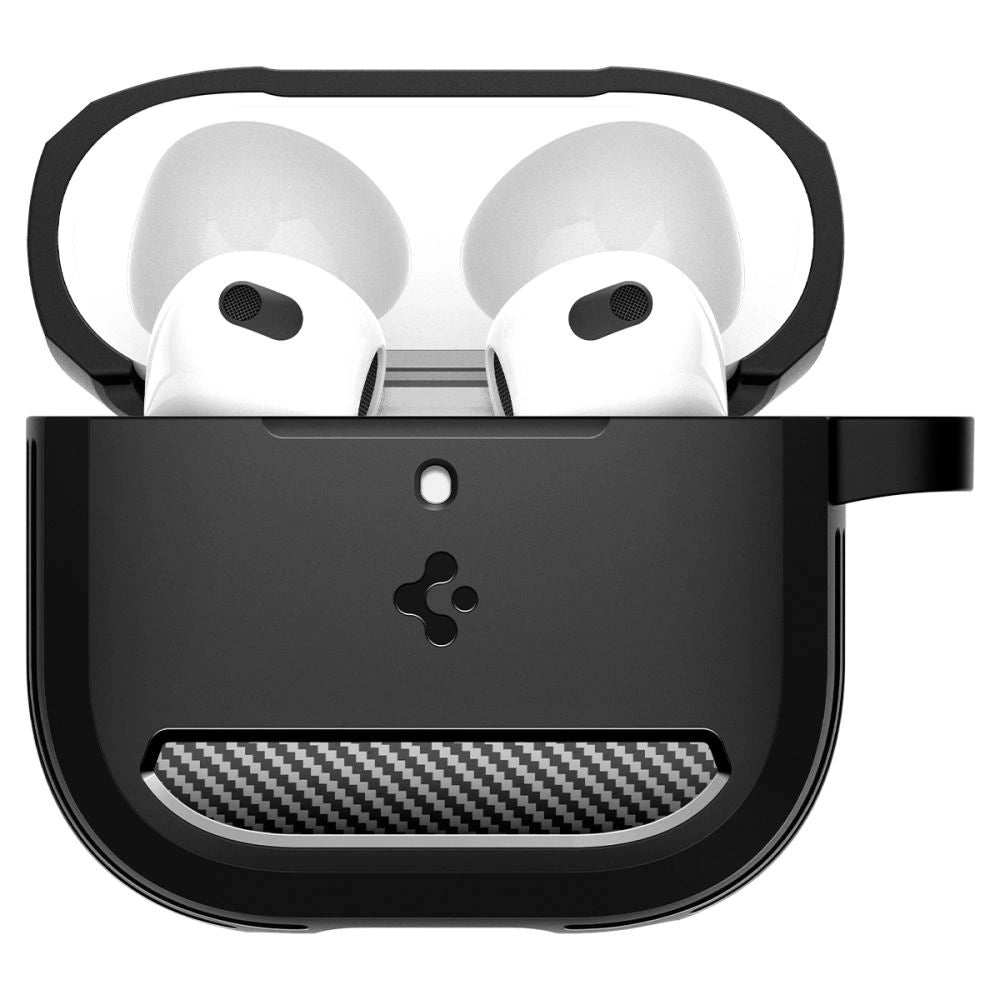 Etui Spigen Rugged Armor na AirPods 4 - czarne – zdjęcie 3