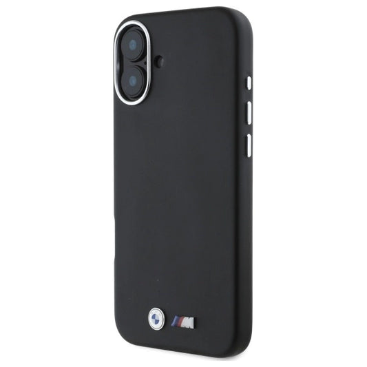 Etui BMW M Smooth Full Wrapped Metal MagSafe na iPhone 16 Plus - czarne