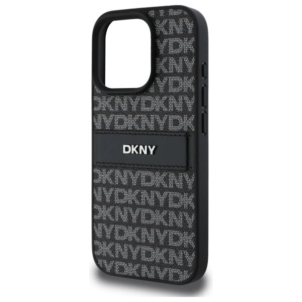 Etui DKNY Texture Pattern Tonal Stripe na iPhone 16 Pro - czarne – zdjęcie 6