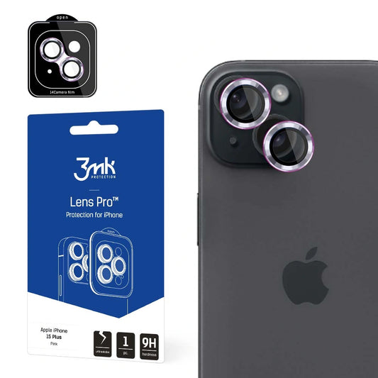 Osłona aparatu 3mk Lens Protection Pro Pink na iPhone 15 Plus