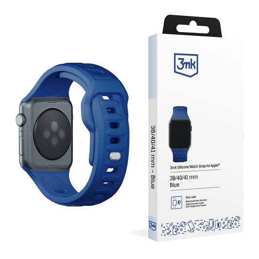 Pasek silikonowy 3mk Silicone do Apple Watch 38 / 40 / 41 mm - niebieski