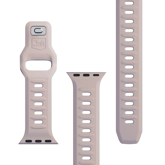 Pasek silikonowy 3mk Silicone Watch Strap do Apple Watch 42 / 44 / 45 / 49 mm - beżowy