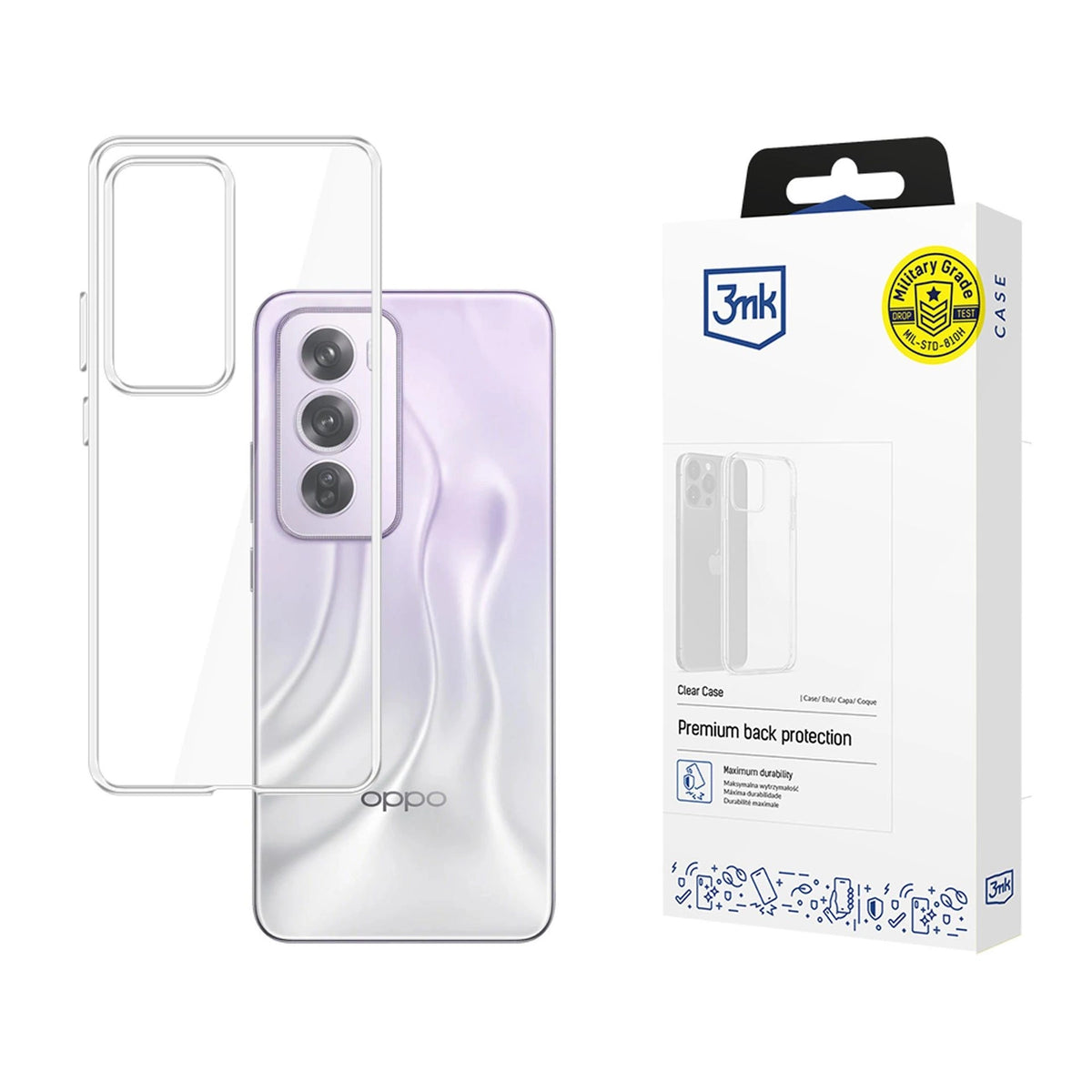 Etui 3mk Clear Case na Oppo Reno 12 - przezroczyste