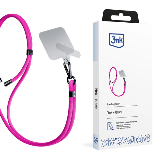 Smycz do smartfona 3mk EasyClip - różowa