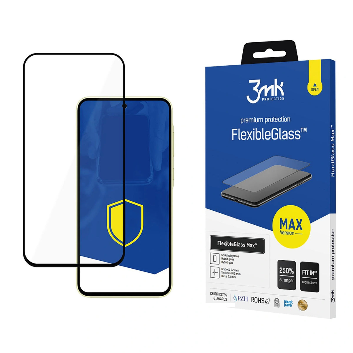 Szkło hartowane 3mk FlexibleGlass Max Black na Samsung Galaxy A35 5G