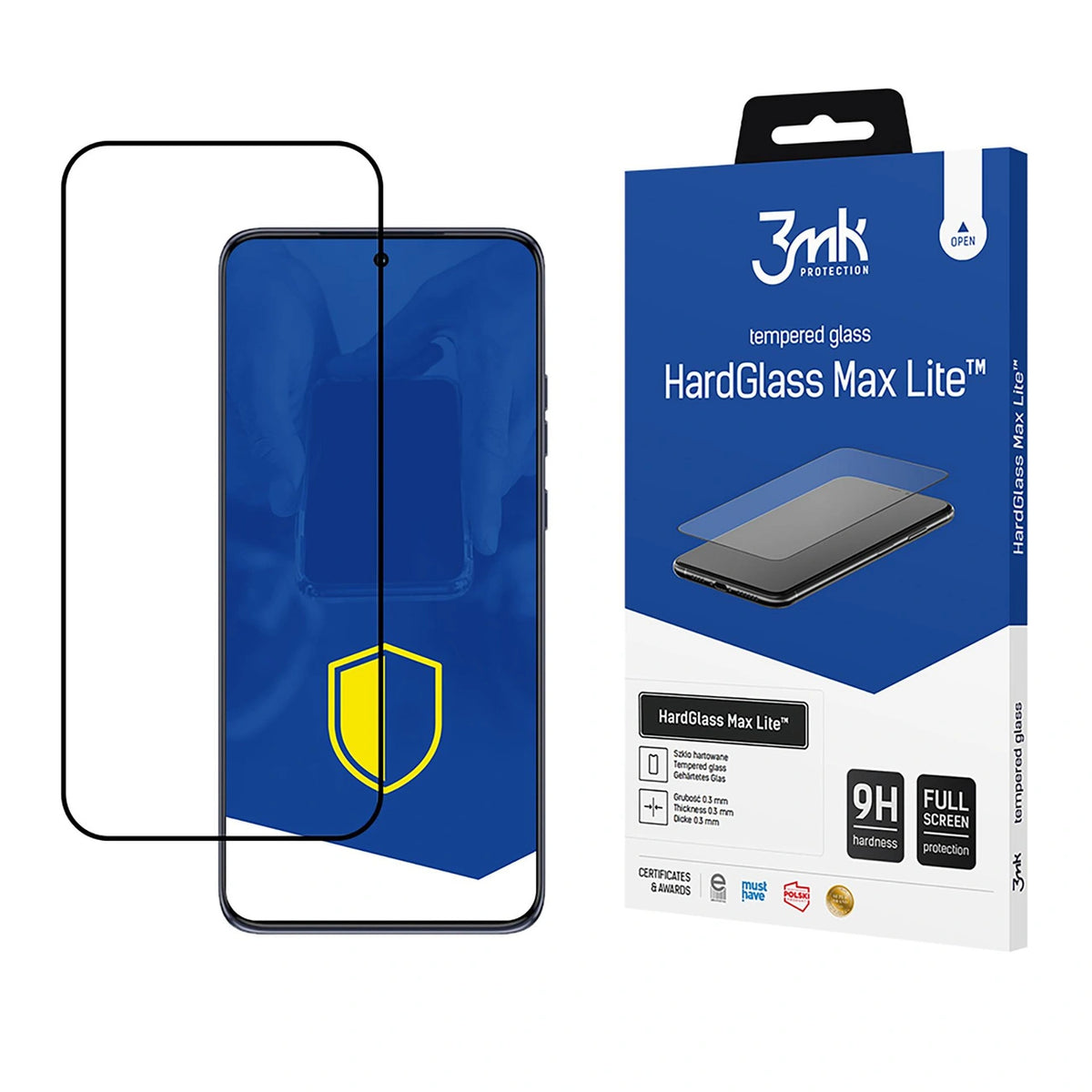 Szkło hartowane 3mk HardGlass Max Lite Black na Motorola Edge 50 Neo