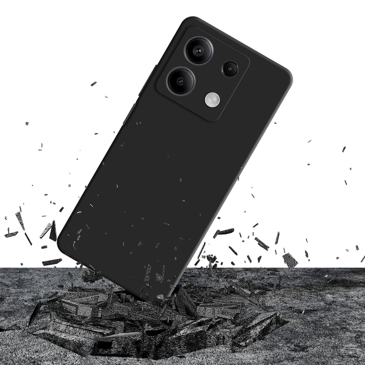 Etui 3mk Silicone Case na Xiaomi Redmi Note 13 5G - czarne – zdjęcie 2
