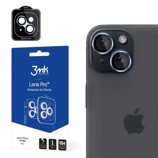 Osłona na aparat 3mk Lens Protection Pro z niebieską do iPhone 15 Plus