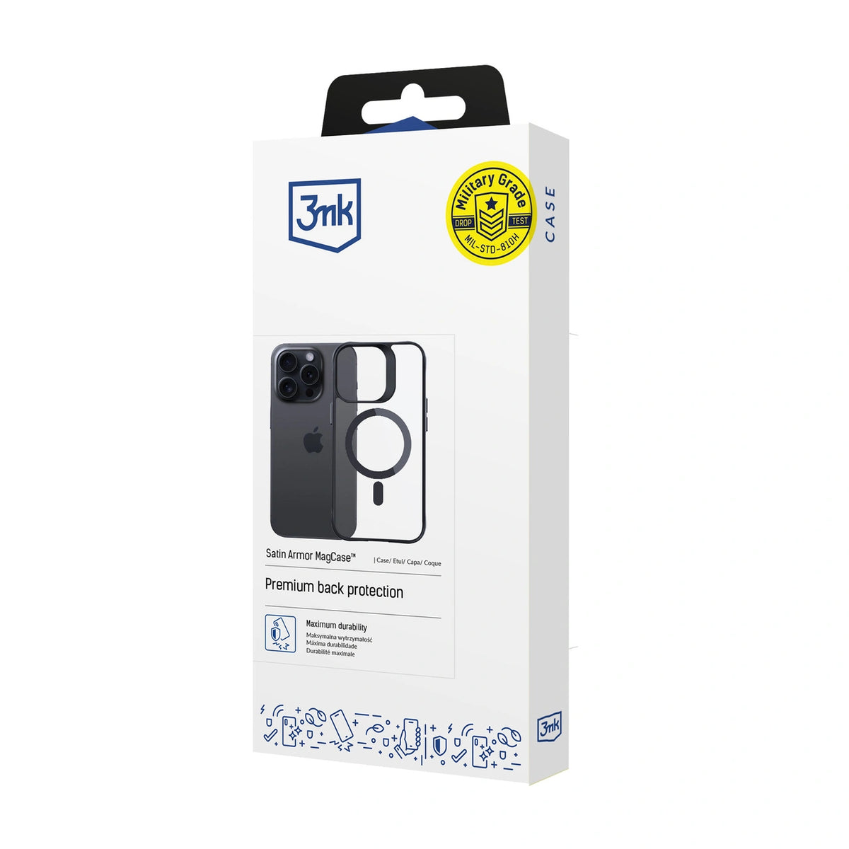 Etui 3mk Satin Armor MagCase na Apple iPhone 15 Pro - przezroczyste