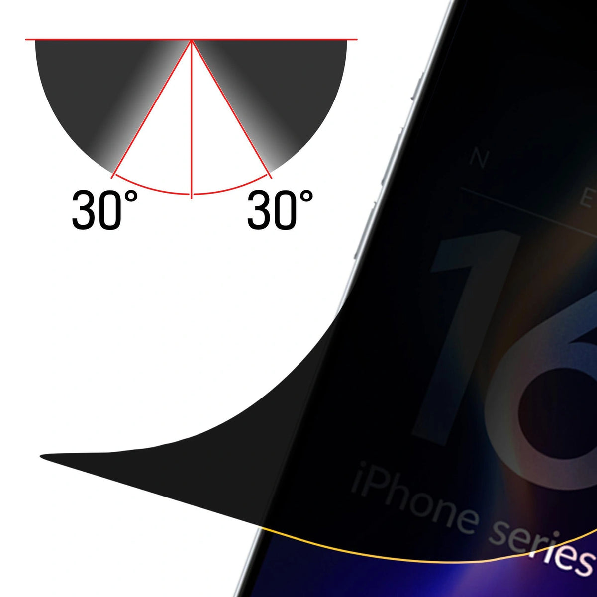 Folia prywatyzująca 3mk Silky Matt Privacy na iPhone 16 – zdjęcie 2
