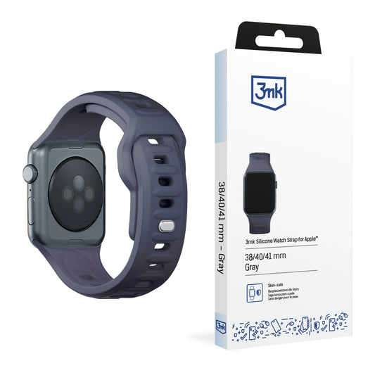 Pasek silikonowy 3mk Silicone Watch do Apple Watch 38 / 40 / 41 mm -szary