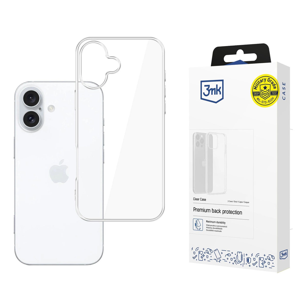 Etui 3mk Clear Case na iPhone 16 - przezroczyste