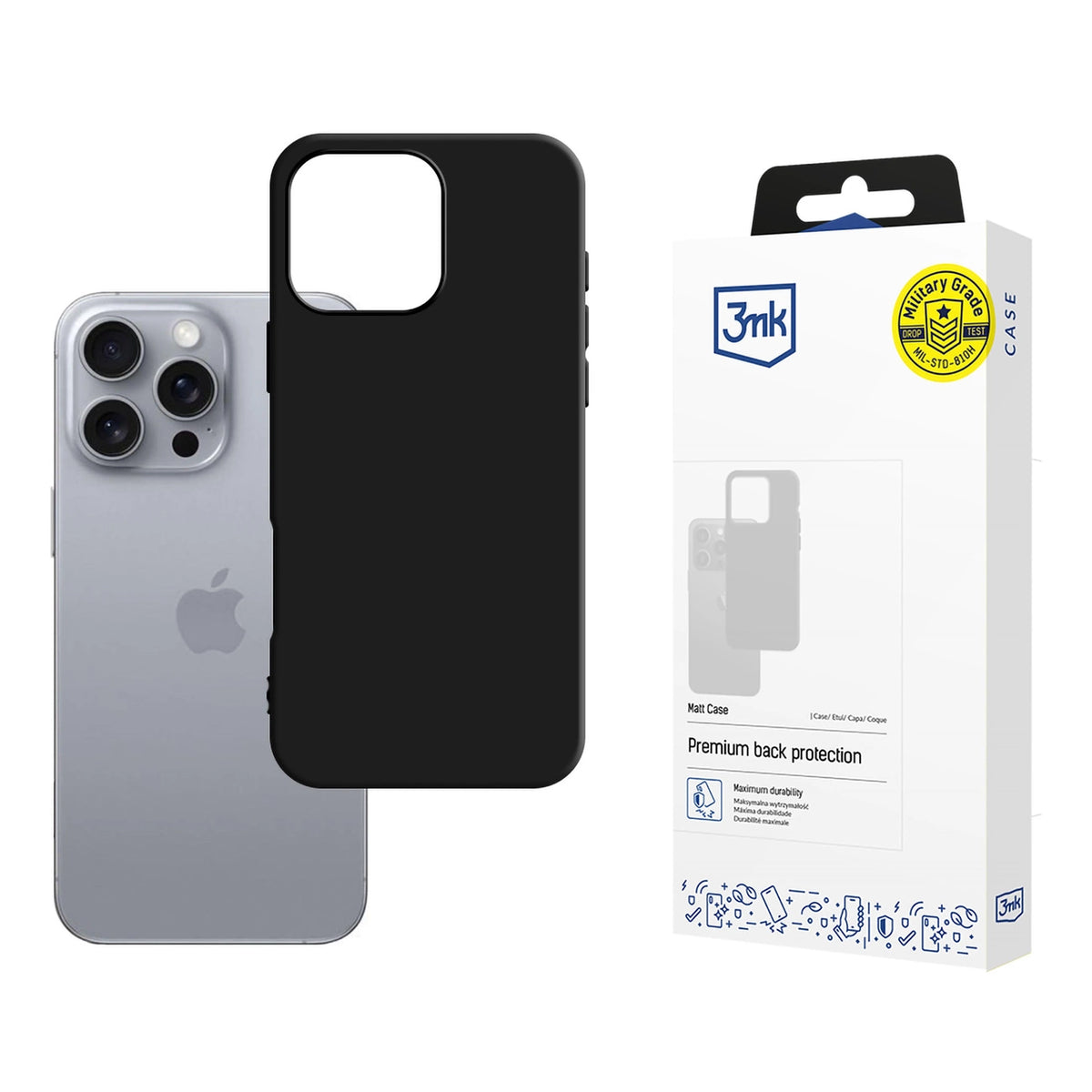 Etui 3mk Matt Case na iPhone 16 Pro - czarne