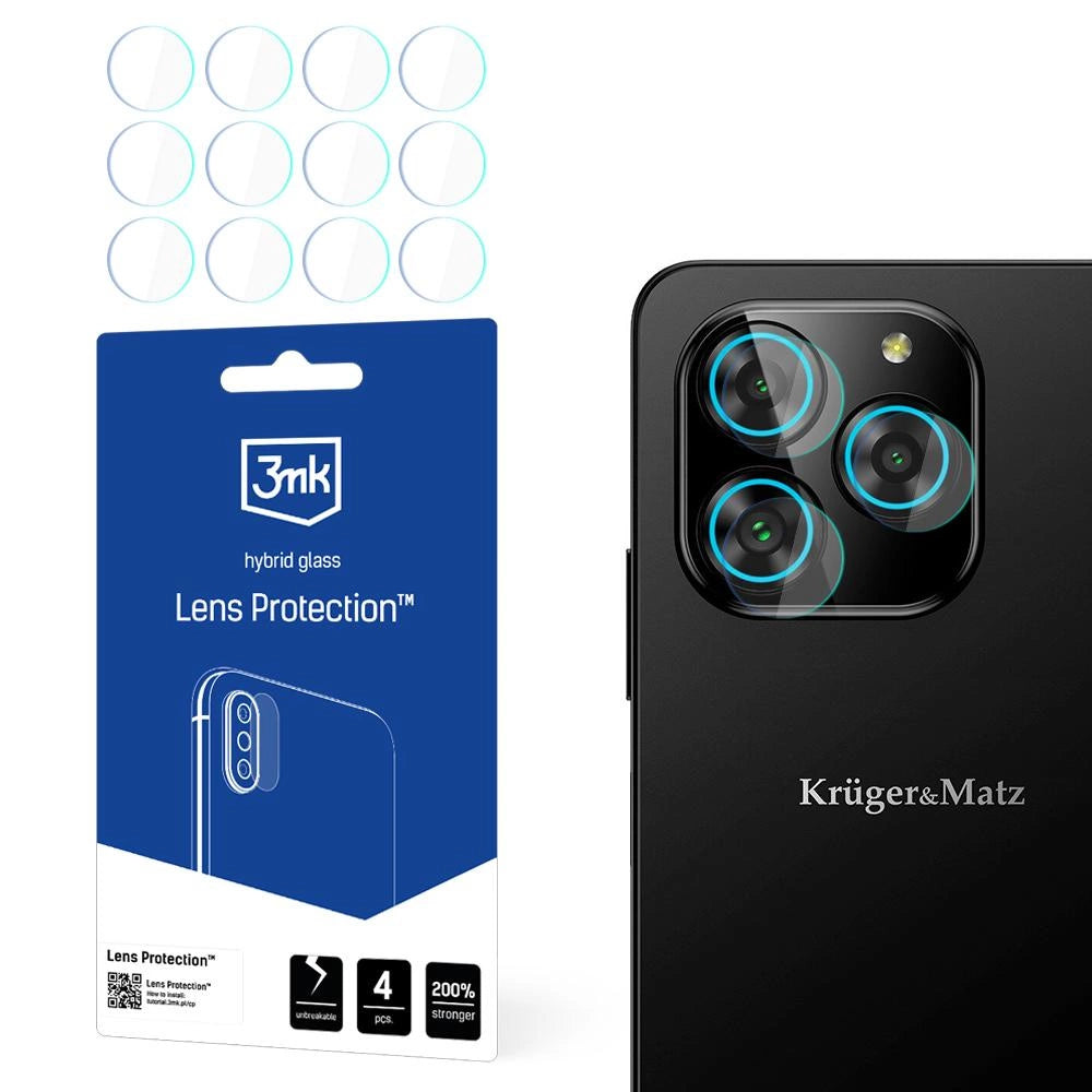 Szkło hybrydowe na obiektyw aparatu 3mk Lens na Kruger & Matz Live 11