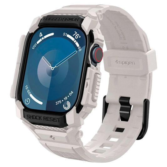 Pasek Spigen Rugged Armor ”Pro” na Apple Watch 10 (46 MM) - beżowy