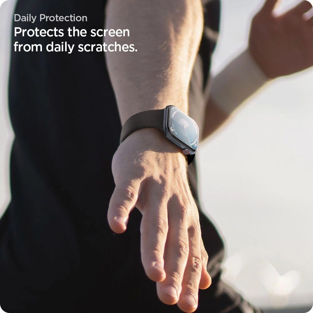 Szkło hybrydowe Spigen Elite na Apple Watch 10 (46 mm) - przezroczyste – zdjęcie 11