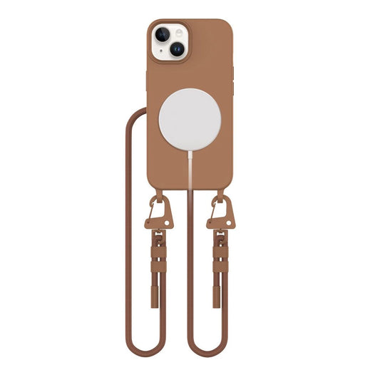 Etui Tech-Protect MagNecklace MagSafe na iPhone 14 - brązowe