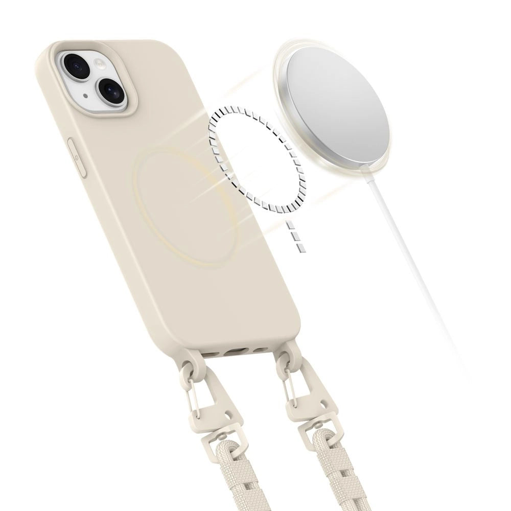 Etui Tech-Protect MagNecklace MagSafe na iPhone 14 - beżowe – zdjęcie 3