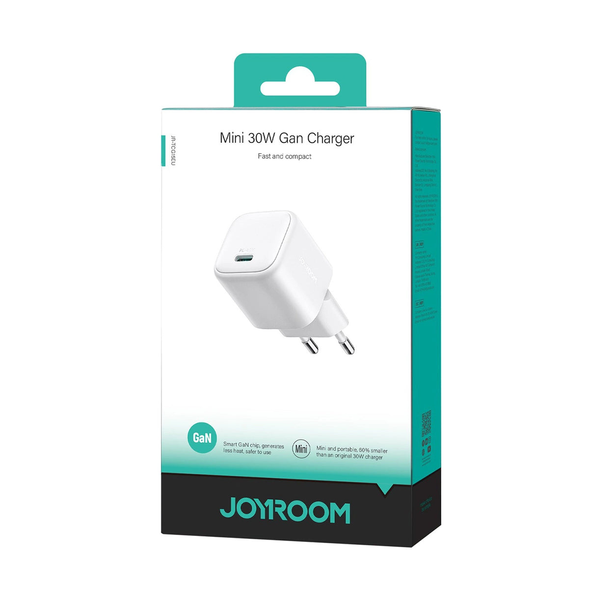 Ładowarka sieciowa Joyroom JR-TCG15 Mini 30W GaN USB-C - biała – zdjęcie 4