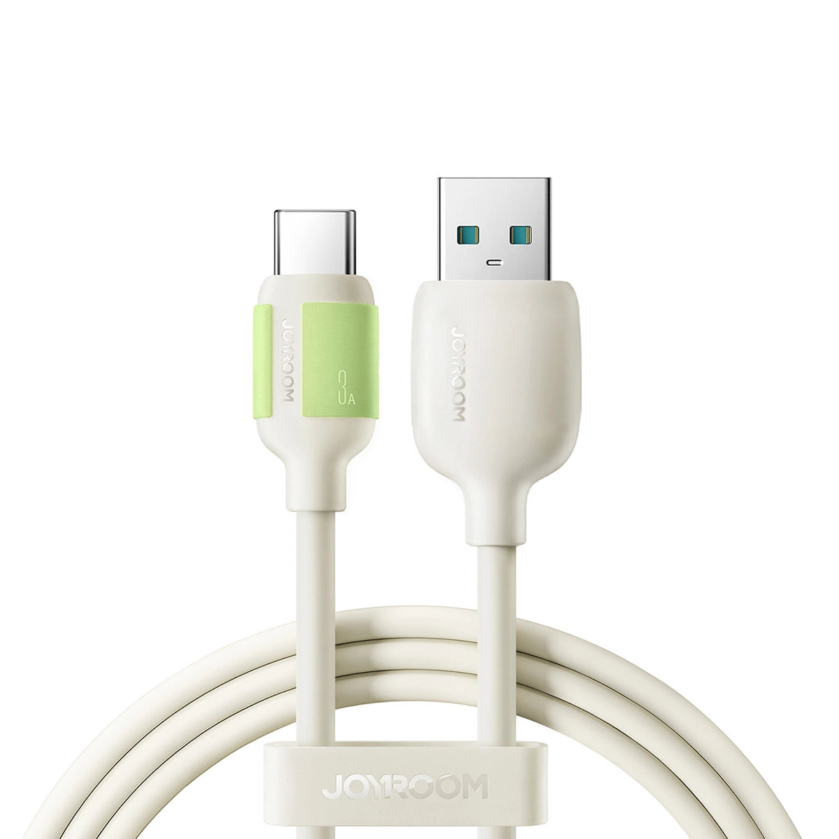 Kabel Joyroom S-A53 3A USB-A - USB-C z fluorescencyjną końcówką - beżowy