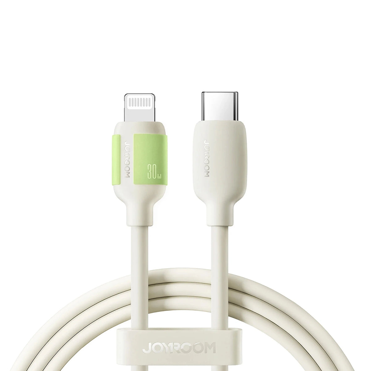 Kabel Joyroom S-A53 30W USB-C - Lightning z fluorescencyjną - beżowy
