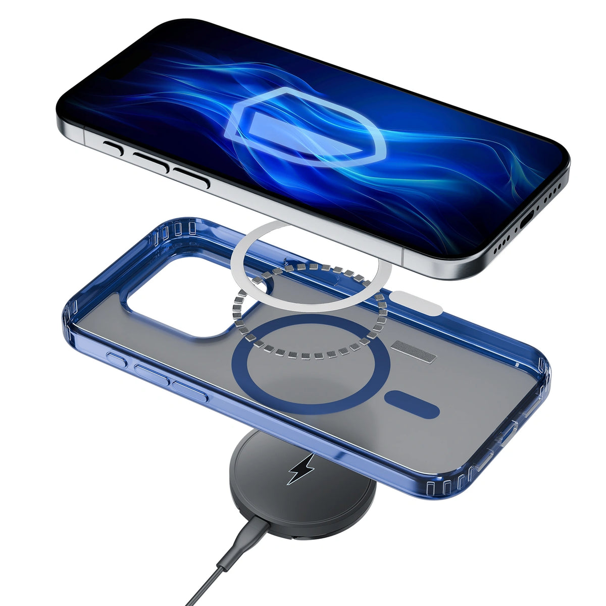 Etui 3mk Frosty MagCase Blue na Apple iPhone 14 Pro - przezroczyste