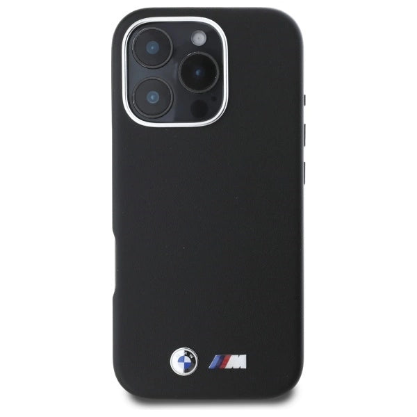 Etui BMW M Smooth Full Wrapped Metal MagSafe na iPhone 16 Pro - czarne – zdjęcie 3