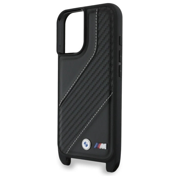 Etui BMW M Edition Carbon Stripe & Strap na iPhone 16 Plus - czarne – zdjęcie 5