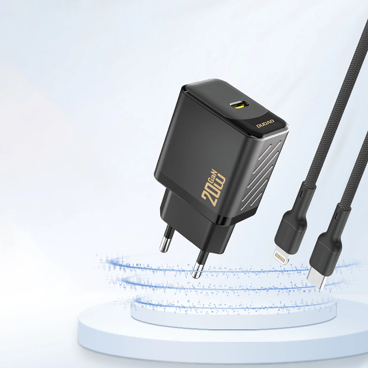 Ładowarka Dudao A26 PD20W GaN USB-C - czarna – zdjęcie 2