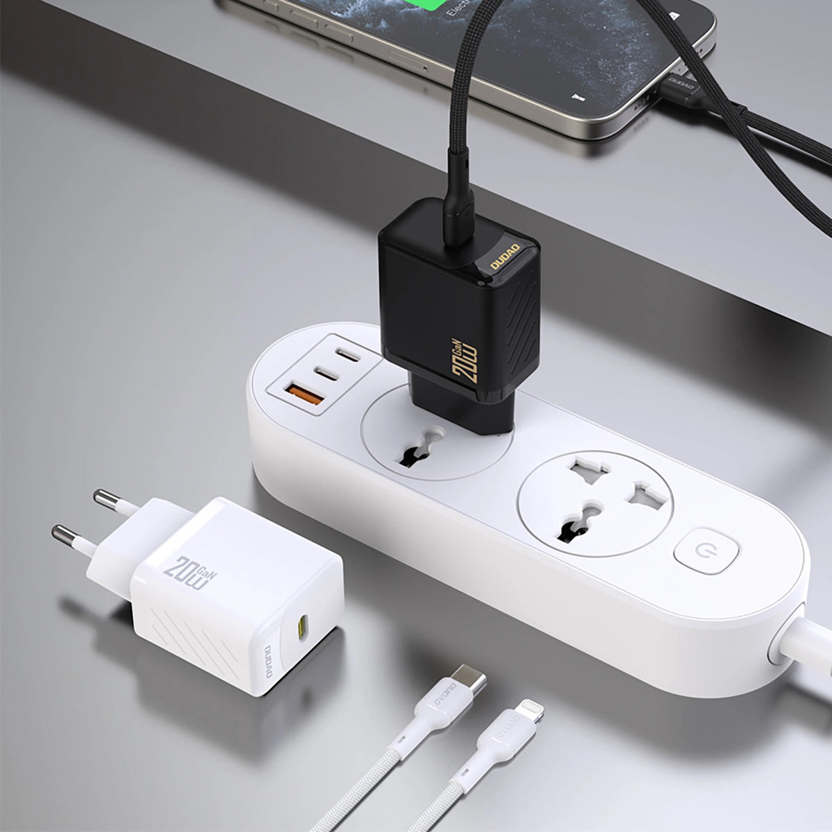 Ładowarka Dudao A26 PD20W GaN USB-C - biała – zdjęcie 3