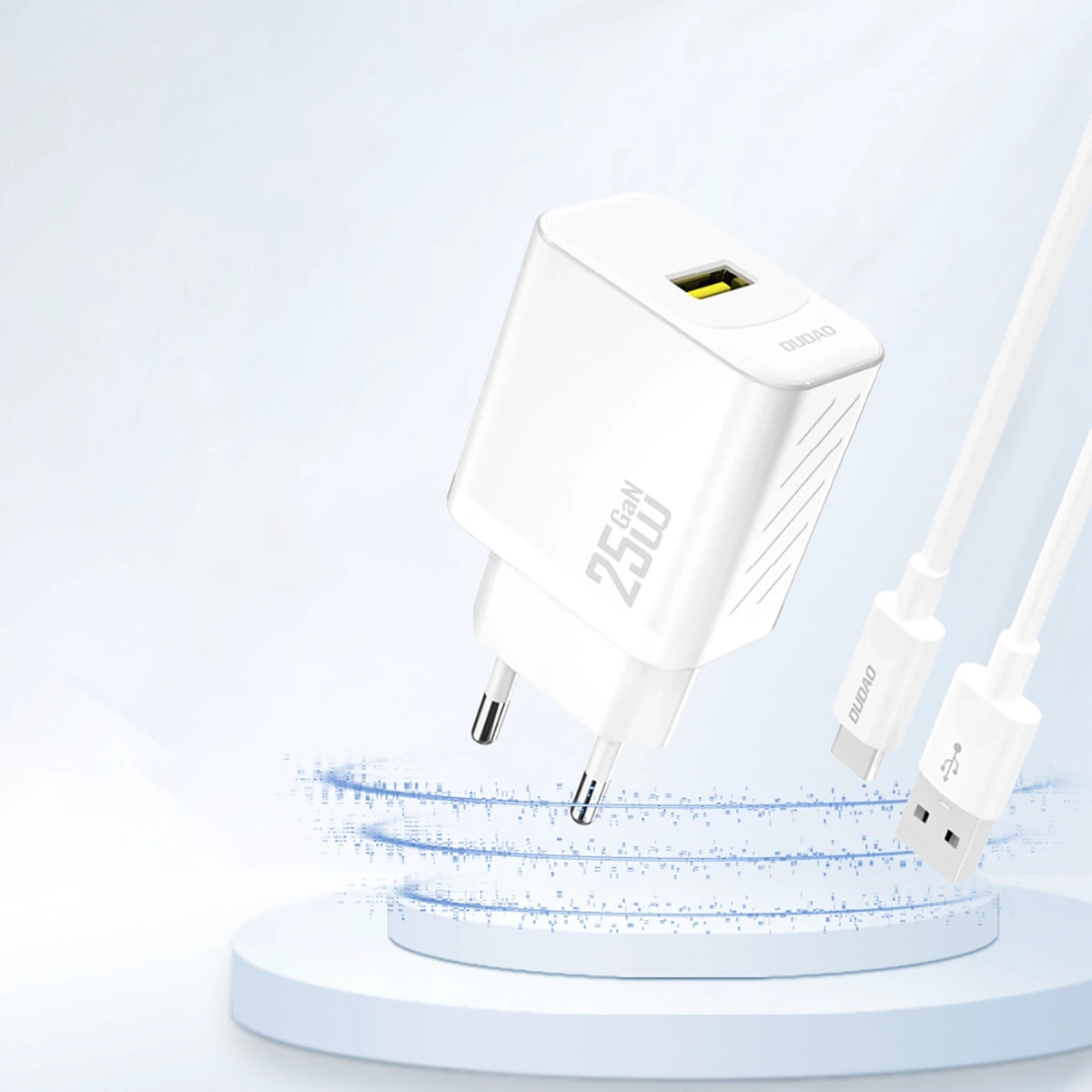 Ładowarka Dudao A27S 25W GaN USB-A - biała – zdjęcie 2