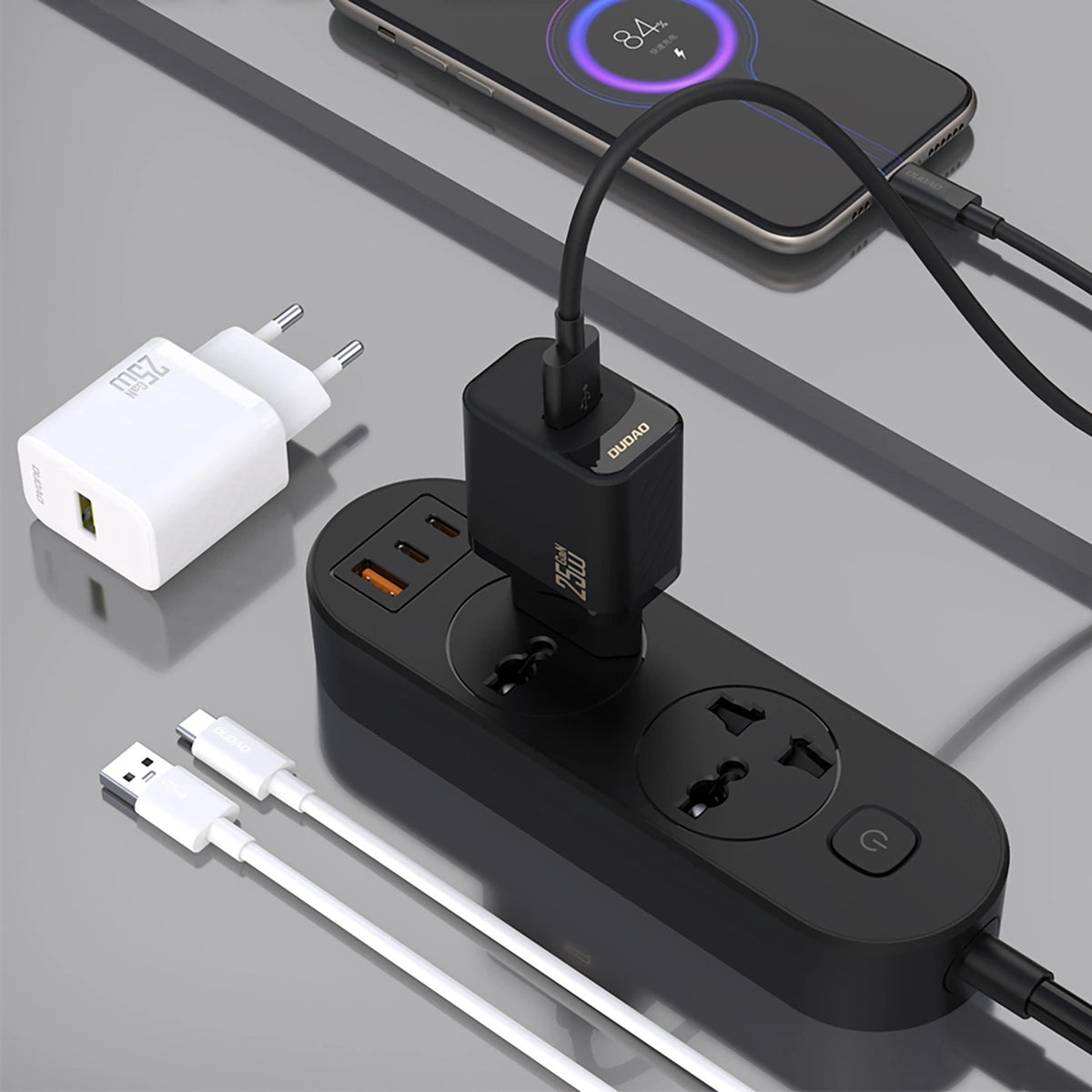 Ładowarka Dudao A27S 25W GaN USB-A - biała – zdjęcie 3