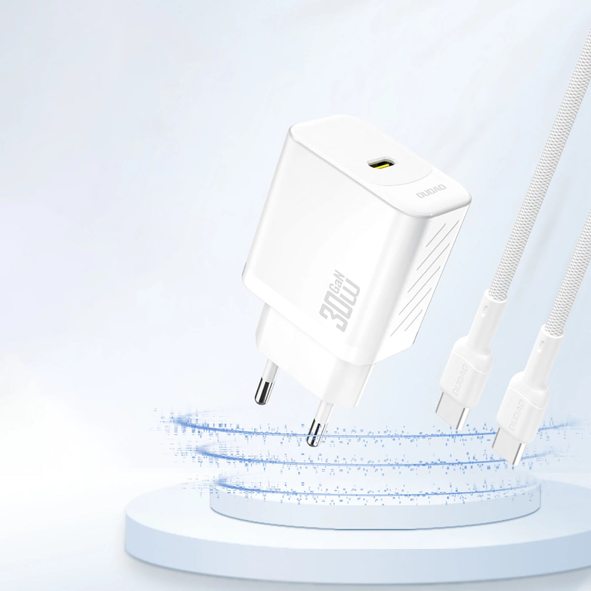 Ładowarka sieciowa Dudao A27P 30W PD GaN USB-C - biała – zdjęcie 2