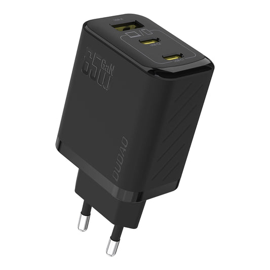 Ładowarka sieciowa Dudao A29 65W GaN 2 x USB-C + 1 x USB-A - czarna