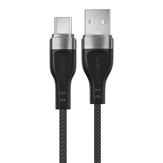 Kabel Acefast C11-04 USB-A - USB-C 3A 1,2 m w magnetycznym oplocie - czarny