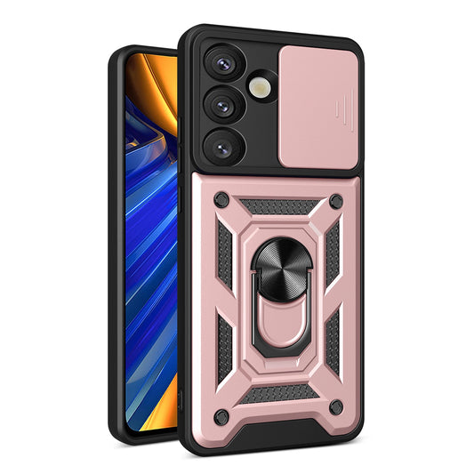 Etui pancerne Hybrid Armor Camshield z do Samsung Galaxy S25 - różowe