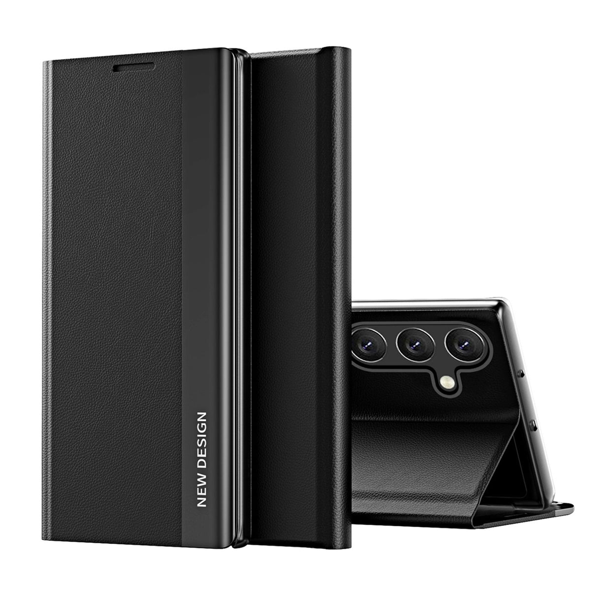 Sleep Case Pro etui do Samsung Galaxy S24 FE z klapką i podstawką - czarne