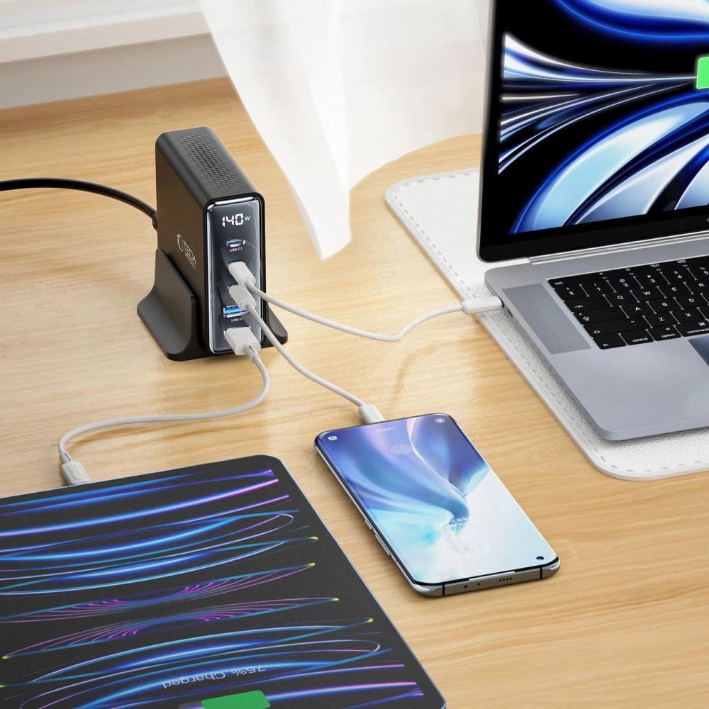 Stacja ładująca Tech-Protect DC140W-GAN 5-PORT PD140W/QC3.0 - czarna – zdjęcie 6
