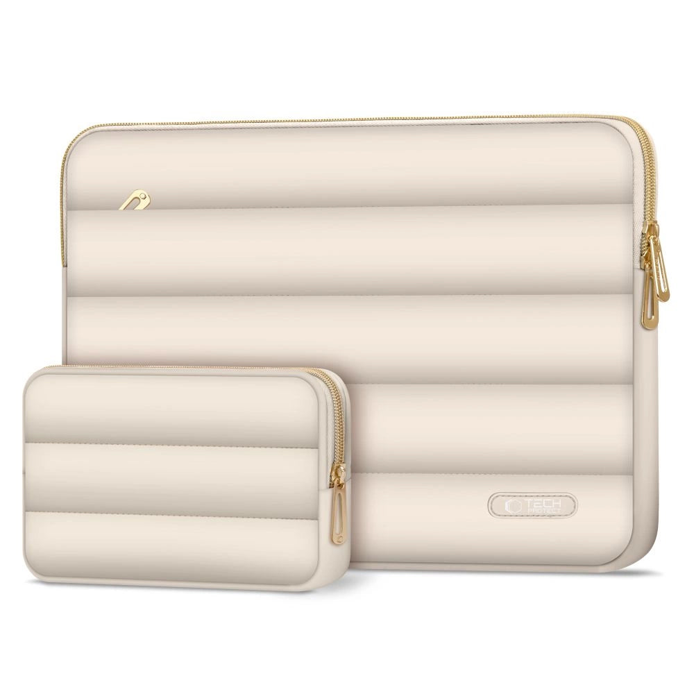 Torba na laptopa 13-14 Tech-Protect Puffy - beżowa – zdjęcie 2