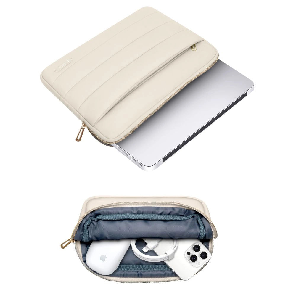 Torba na laptopa 13-14 Tech-Protect Puffy - beżowa – zdjęcie 5