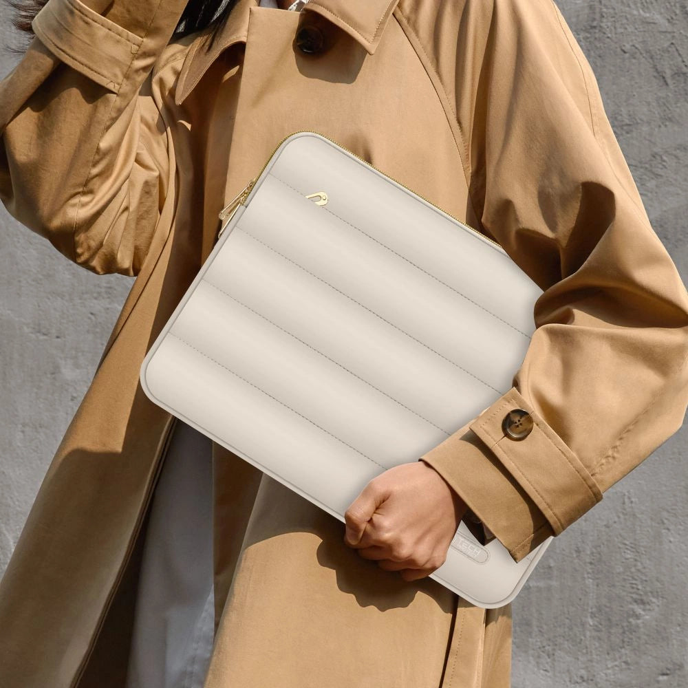 Torba na laptopa 13-14 Tech-Protect Puffy - beżowa – zdjęcie 8