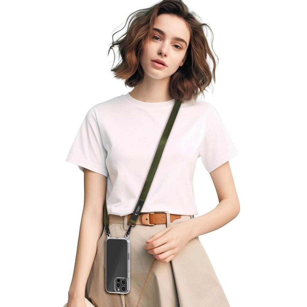 Smycz Tech-Protect C65 Rope Crossbody - oliwkowa – zdjęcie 5