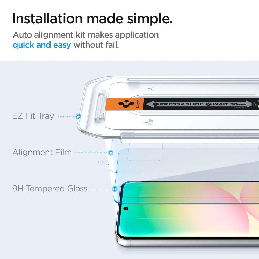 Szkło hartowane Spigen Glas.tR EZ Fit na Samsung Galaxy S24 FE (2 szt.) – zdjęcie 10