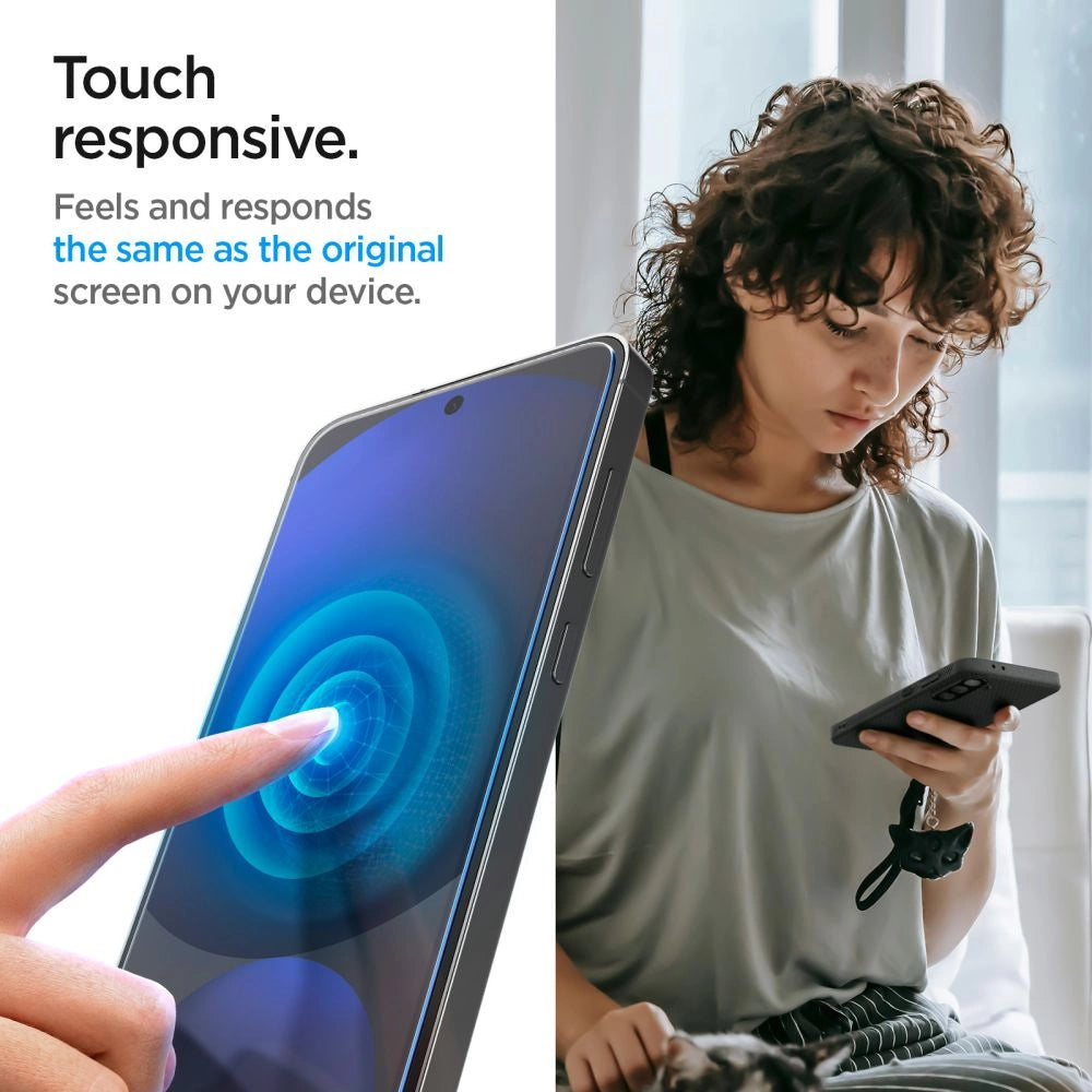 Szkło hartowane Spigen Glas.tR EZ Fit na Samsung Galaxy S24 FE (2 szt.) – zdjęcie 14