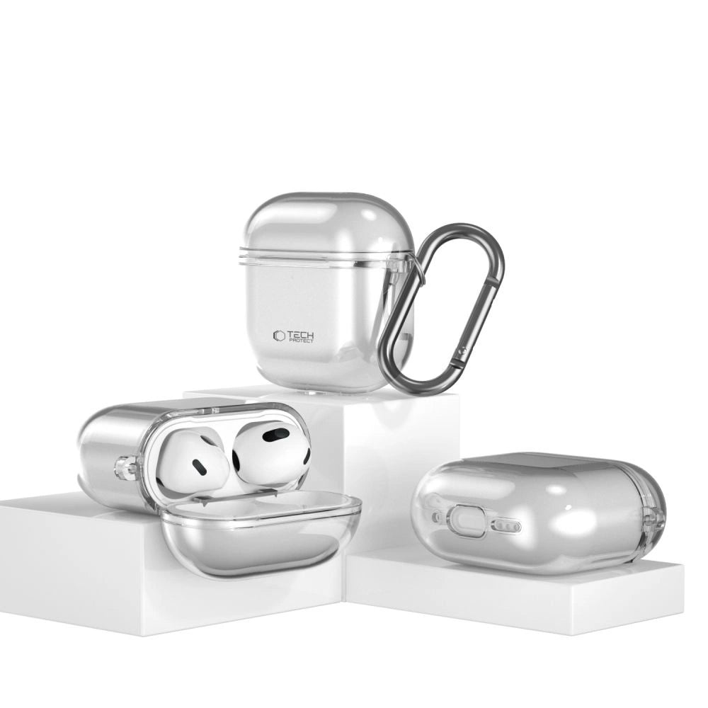 Etui Tech-Protect FlexAir na AirPods 4 - szare – zdjęcie 4