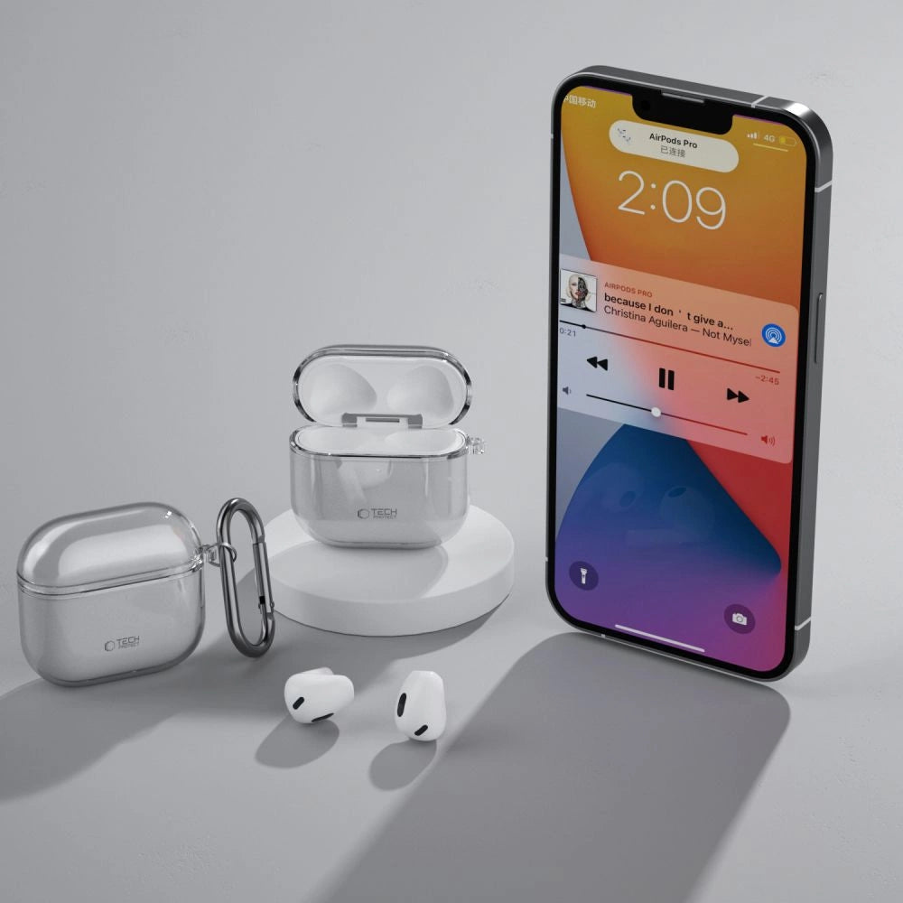 Etui Tech-Protect FlexAir na AirPods 4 - szare – zdjęcie 6