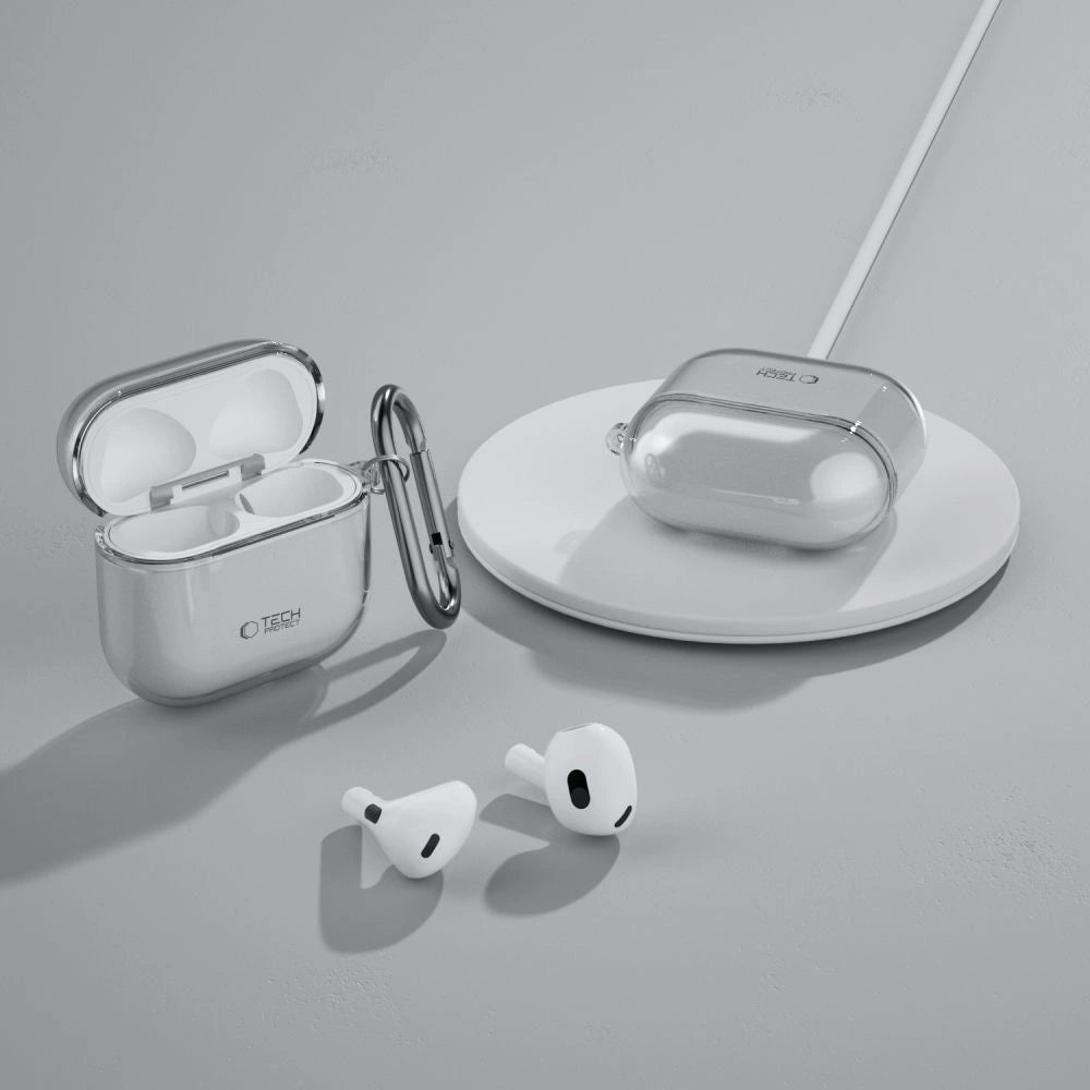 Etui Tech-Protect FlexAir na AirPods 4 - szare – zdjęcie 7