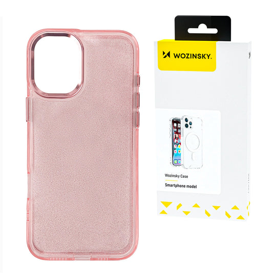 Etui Wozinsky Glitter Case na Samsung Galaxy S25+ - różowe z brokatem