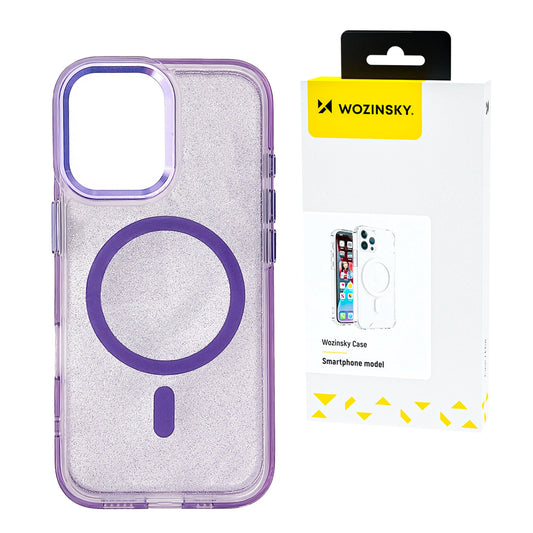 Etui Wozinsky Glitter Case z na Samsung Galaxy S25+ - fioletowe z brokatem