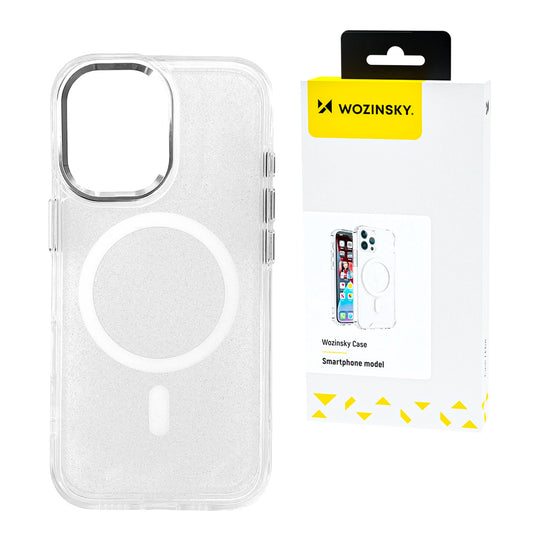 Etui Wozinsky Glitter na Samsung Galaxy S25+ - przezroczyste z brokatem